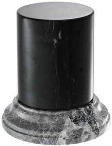 Casa Padrino Luxus Marmors�ule Schwarz / Grau  17,5 x H. 19 cm - Wohnzimmer Deko Accessoires