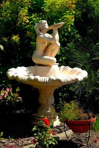 Casa Padrino Jugendstil Font�ne / Springbrunnen  130 x H. 159 cm - Barock & Jugendstil Garten Accessoires