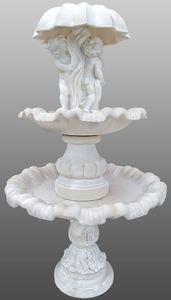 Casa Padrino Jugendstil Regenschirm Gartenbrunnen / Springbrunnen  130 x H. 217 cm - Barock & Jugendstil Gartendeko
