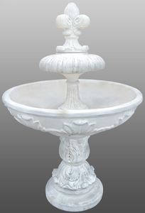 Casa Padrino Jugendstil Gartenbrunnen / Springbrunnen  108 x H. 156 cm - Dekorativer Kunststeinbrunnen 