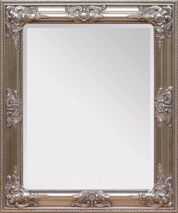 Casa Padrino Barock Wandspiegel Silber H�he 62 cm, Breite 52 cm - Edel & Prunkvoll - Vintagelook - Handgefertigt 