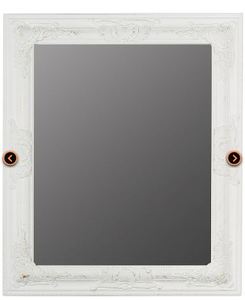 Casa Padrino Barock Wandspiegel Weiss H�he 62 cm, Breite 52 cm - Edel & Prunkvoll - Vintagelook - Handgefertigt 