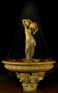 Casa Padrino Barock Springbrunnen  150 x H. 193 cm - Schloss Hotel Restaurant Garten Deko Brunnen 