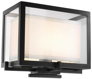 Casa Padrino Wandleuchte Schwarz / Wei� 31 x 23 x H. 24 cm - Luxus Hotel & Restaurant Leuchte