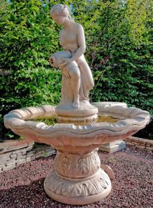 Casa Padrino Jugendstil Gartenbrunnen / Springbrunnen  125 x H. 170 cm - Barock & Jugendstil Gartendeko Brunnen