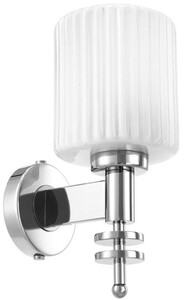 Casa Padrino Luxus Wandleuchte Silber / Vintage Wei� 13 x 18 x H. 28,5 cm - Hotel & Restaurant Wandlampe mit Glas Lampenschirm