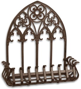 Casa Padrino Jugendstil Blumenkasten Wandhalter Braun 47,4 x 18,5 x H. 49,8 cm - Barock & Jugendstil Garten Accessoires 