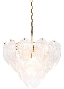 Casa Padrino Kronleuchter Antik Messing  62 x H. 60 cm - Luxus Kronleuchter mit Mattglas