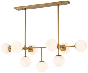 Casa Padrino Luxus Kronleuchter Antik Messing / Wei� 130 x 60 x H. 40 cm - Luxus M�bel