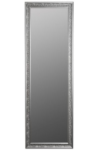 Casa Padrino Barock Wandspiegel Silber 62 x H. 187 cm - Handgefertigter Spiegel im Barockstil