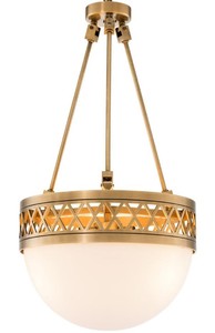 Casa Padrino Luxus Kronleuchter Antik Messing / Wei�  36 x H. 67,5 cm - Luxus Qualit�t