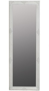 Casa Padrino Barock Wandspiegel Wei� 65 x H. 190 cm - Handgefertigter Barock Spiegel mit Holzrahmen und wundersch�nen Verzierungen