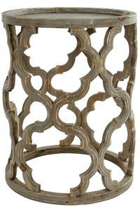 Casa Padrino Designer Beistelltisch Braun  40 x H. 54 cm - Moderner Runder Holztisch