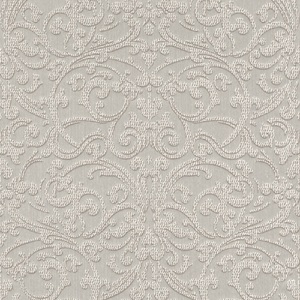 Casa Padrino Barock Textiltapete Silber / Wei� - 10,05 x 0,53 m - Stofftapete mit strukturierter Oberfl�che