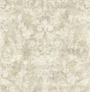Casa Padrino Barock Papiertapete Beige / Creme - 10,00 x 0,52 m - Edle Mustertapete im Barockstil