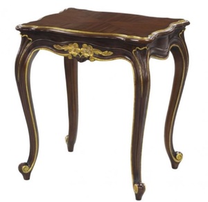 Casa Padrino Luxus Barock Beistelltisch Dunkelbraun / Gold 58 x 48 x H. 66 cm - Luxus Qualit�t