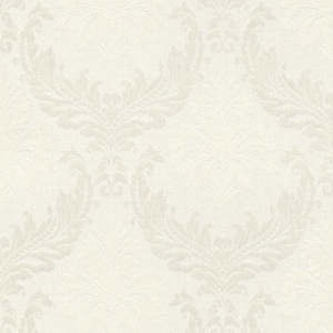 Casa Padrino Barock Textiltapete Wei� / Beige / Creme - 10,05 x 0,53 m - Stofftapete mit Vlies Struktur 