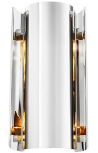 Casa Padrino Luxus Metall Wandleuchte Silber 16,5 x 12 x H. 31,8 cm - Designer Leuchte
