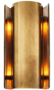 Casa Padrino Luxus Metall Wandleuchte Vintage Messingfarben 16,5 x 12 x H. 31,8 cm - Designer Leuchte