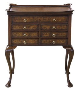 Casa Padrino Luxus Jugendstil Schmuckkommode Braun / Dunkelbraun 61 x 35 x H. 72 cm - Schmuckschrank mit 7 Schubladen 