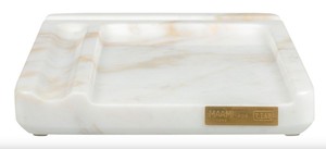 Casa Padrino Luxus Handy Ablage Marmor Wei Schreibtischablage fr Mobiltelefone - Luxus Home Accessoires