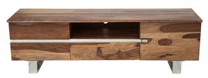 Casa Padrino  Designer Fernsehschrank Natur B.160cm x H.50cm x T.45cm - Sideboard - Kommode - Handgefertigt Massivholz!