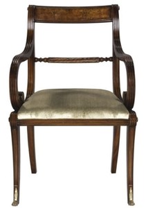 Casa Padrino Luxus Barock Esszimmerstuhl mit Armlehnen Braun / Gold 59 x 57 x H. 88 cm - Luxus Qualit�t