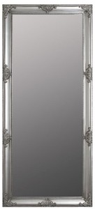 Casa Padrino Barock Wandspiegel Silber 72 x H. 162 cm - Handgefertigter Barock Spiegel mit Holzrahmen und wundersch�nen Verzierungen