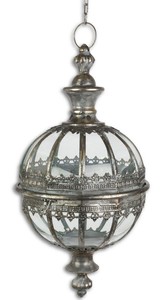 Casa Padrino Jugendstil Hngelaterne Antik Silber  27,5 x H. 53,8 cm - Barock & Jugendstil Deko Accessoires