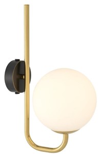 Casa Padrino Luxus Wandleuchte Gold / Schwarz / Wei� 15 x 22 x H. 36 cm - Hotel & Restaurant Lampe