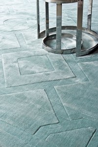 Casa Padrino Luxus Viskose Wohnzimmerteppich Aqua Blau - Verschiedene Gren - Luxus Kollektion