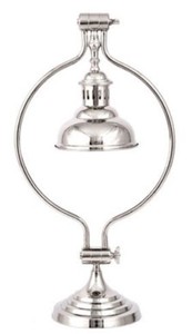 Casa Padrino Luxus Tischleuchte / Schreibtischleuchte Silber 33 x 19 x H. 63 cm - Deko Accessoires