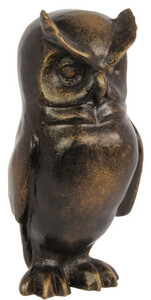 Casa Padrino Luxus Bronzefigur Eule Bronze 7,9 x 7,8 x H. 16,6 cm - Bronze Skulptur