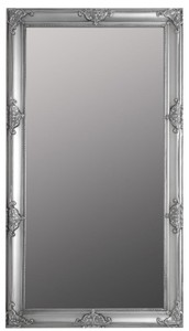 Casa Padrino Barock Wandspiegel Silber 72 x H. 132 cm - Handgefertigter Barock Spiegel mit Holzrahmen und wundersch�nen Verzierungen