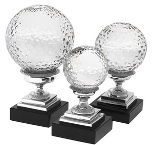 Casa Padrino Luxus Deko Set Silber / Schwarz - Designer Wohnzimmer Accessoires