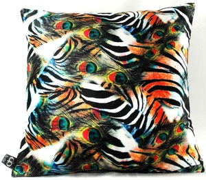 Casa Padrino Luxus Kissen Afrika Safari Mehrfarbig 45 x 45 cm - Edles Deko Kissen aus feinstem Samtstoff 