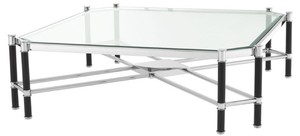 Casa Padrino Luxus Couchtisch Silber / Schwarz 115 x 115 x H. 35 cm - Luxus Wohnzimmermbel