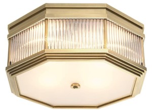 Casa Padrino Luxus Deckenleuchte Antik Messingfarben 40,5 x 40,5 x H. 18 cm - Luxus Kollektion