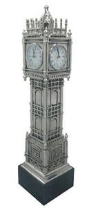 Casa Padrino Luxus Standuhr Tower Silber / Schwarz 20 x 20 x H. 85 cm - Luxus Deko Accessoires