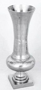Casa Padrino Barock Aluminium Vase Antik Silber  26,5 x H. 81 cm - Antik Stil Blumenvase