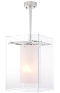 Casa Padrino Luxus Wohnzimmer H�ngeleuchte Silber / Wei� 36 x 36 x H. 50 cm - Luxus M�bel