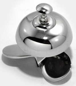 Casa Padrino Designer Tischglocke Propeller Silber / Schwarz  12 x H. 10 cm - Tischklingel - Service Glocke - Hotel & Gastronomie Accessoires