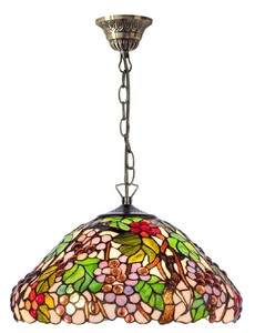 Casa Padrino Luxus Tiffany H�ngeleuchte Mehrfarbig  40 cm - Handgefertigte Pendelleuchte aus 729 Teilen