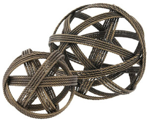 Casa Padrino Designer Edelstahl Kugeln Vintage Messingfarben - Luxus Schreibtisch Deko