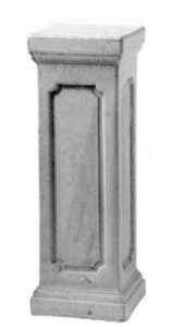 Casa Padrino Barock Deko S�ule Grau 27 x 27 x H. 76 cm - Prunkvolle Beton S�ule im Barockstil