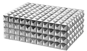 Casa Padrino Luxus Schmuckschatulle / Schmuckkasten mit Deckel Silber 28 x 21 x H. 10 cm - Luxus Qualit�t