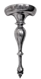 Casa Padrino Jugendstil Aluminium Wandkonsole Silber 34 x 17 x H. 77 cm - Barock & Jugendstil Wanddeko