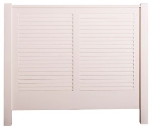 Casa Padrino Landhausstil Massivholz Bett-Kopfteil Cremefarben 160 x H. 126 cm - Schlafzimmerm�bel im Landhausstil