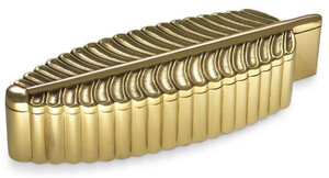 Casa Padrino Designer Aufbewahrungsbox Messingfarben 27 x 9 x H. 5 cm - Schmuckschatulle - Luxus Deko Accessoires