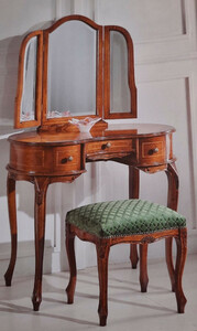 Casa Padrino Luxus Barock Schlafzimmer Set Gr�n / Braun - 1 Barock Schminkkommode & 1 Barock Spiegel & 1 Barock Hocker - Barock Schlafzimmer & Hotel M�bel - Luxus Qualit�t - Made in Italy